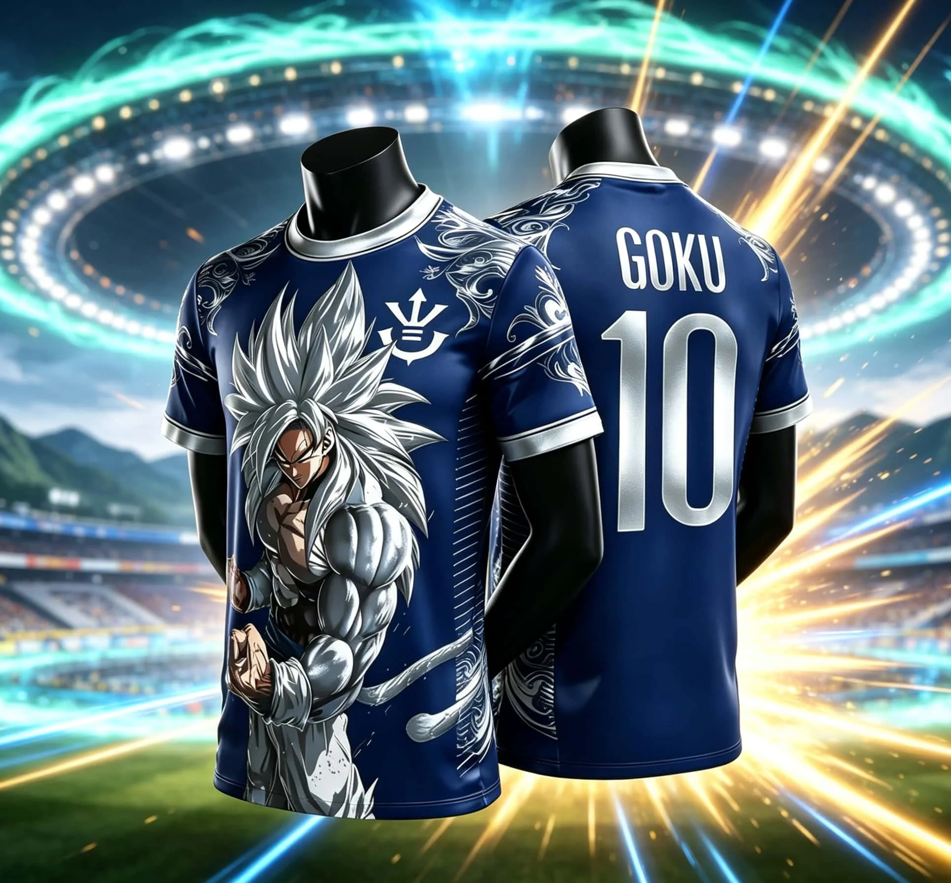 2026 Dragon Ball 3D Printing Wukong 10 # Football Training Suit Parent Child S-6XL 90cm-160cm Fashion Leisure Breathable T-shirt