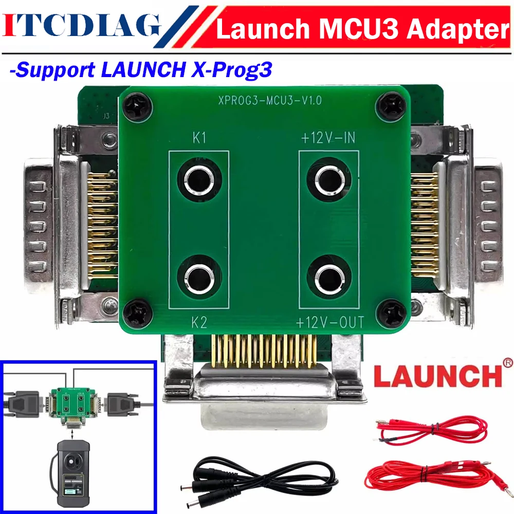 Launch MCU3 Adapter for X431 X-PROG3 Key Program XPROG3 for Mercedes/Benz All Key Lost Kit Anti-theft Adapter ECU TCU Reading
