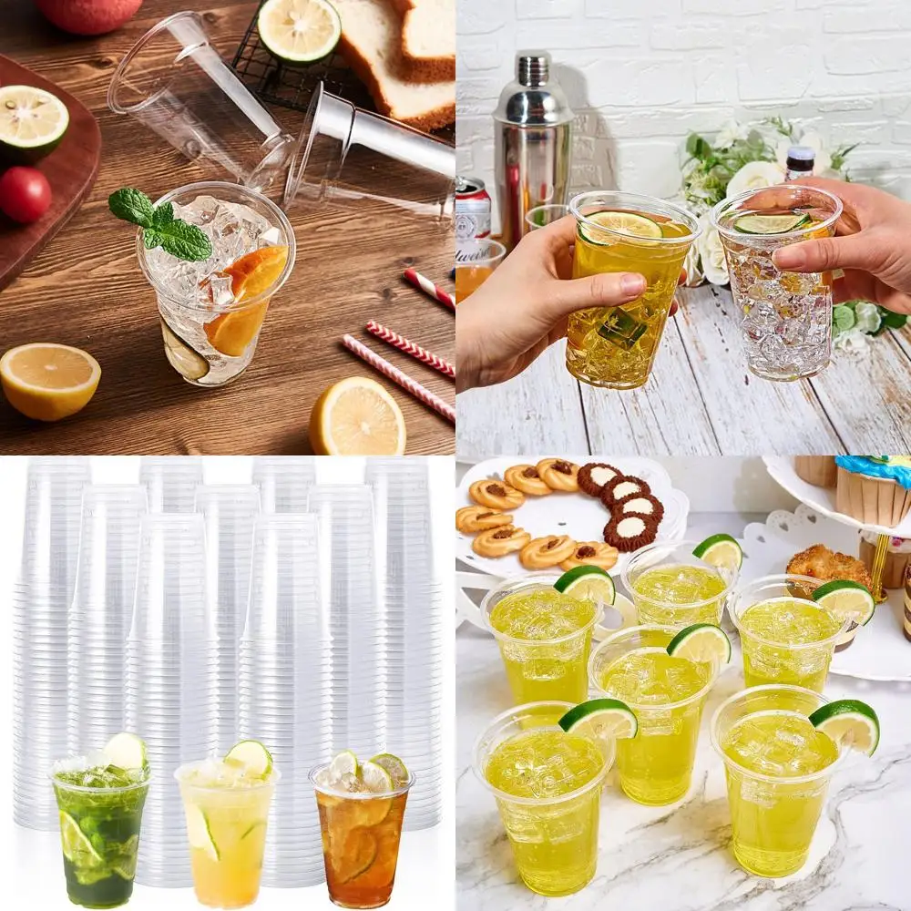 

1000 Count 10 oz Clear Plastic Cups - Disposable Drinkware for Parties, Picnics, and Special Events