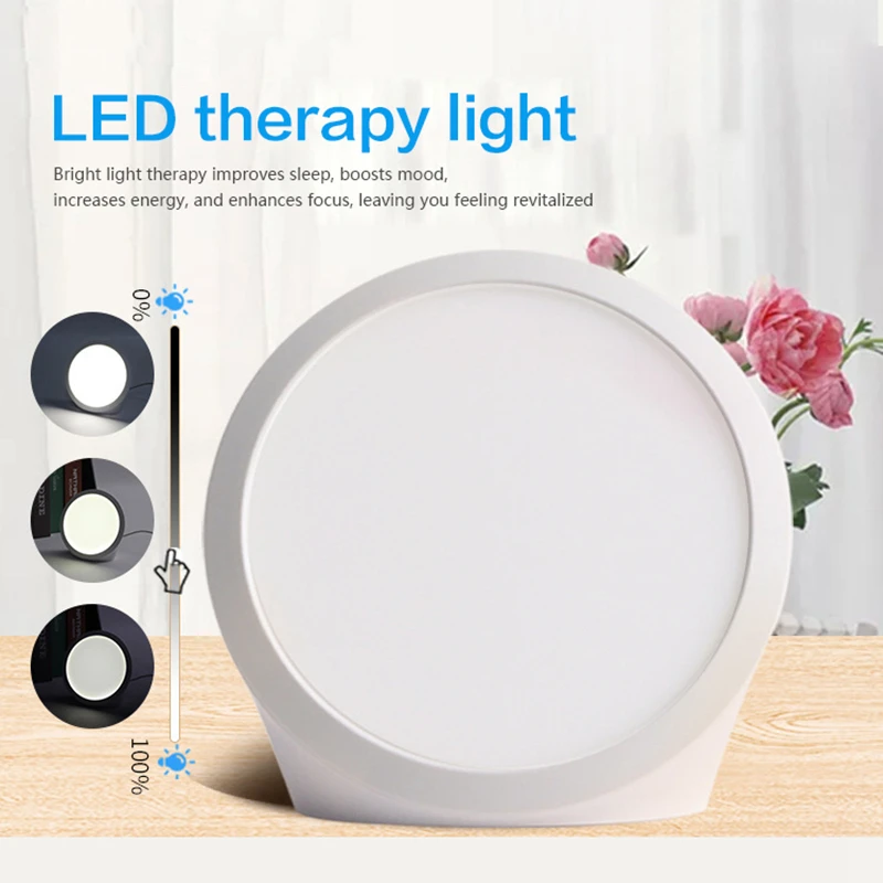 LED SAD Therapy Mood Desk Lamp Touch Timming Stepless Dimming Seasonal Affective Disorder Therapy Lamp Simulate Natural Light