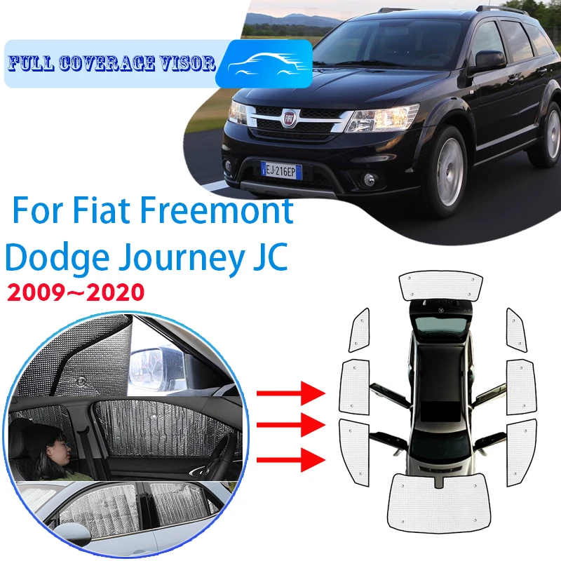 Full Covers Sunshades For Fiat Freemont Dodge Journey JC 2009~2020 Car Accessories Sun Protection Windshields Side Window Visor