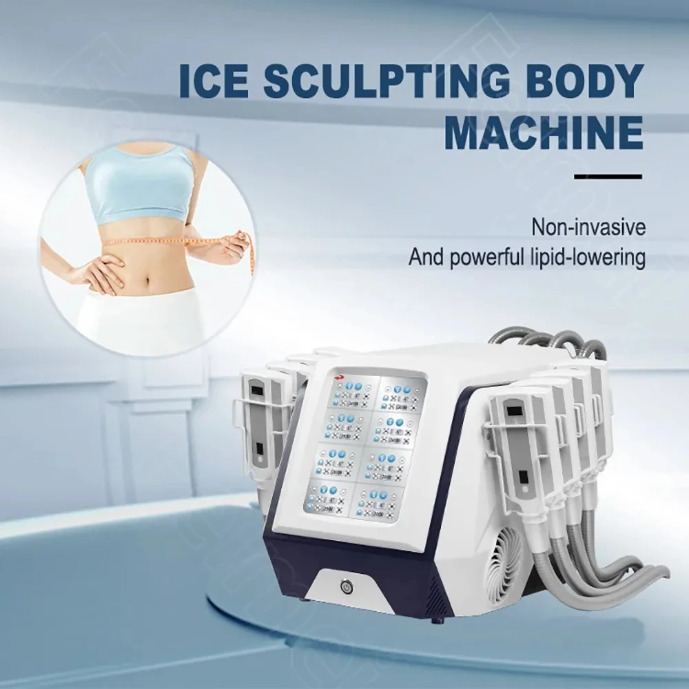 

Remove Fat 8 Handles Diamond Ice Cryo Pads Cold Body Sculpting Criolipolisis Equipment2023 Professional Weight Loss Machine For