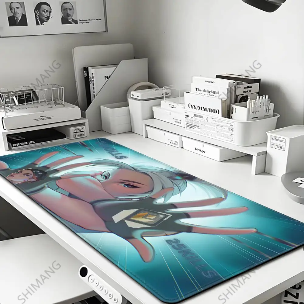 

Mouse Pad Valorant Jett Laptop Desk Decor Extended Mousepad Pc Keyboard Gaming Mat Computer Xxl Large Table Pads Office Causepad