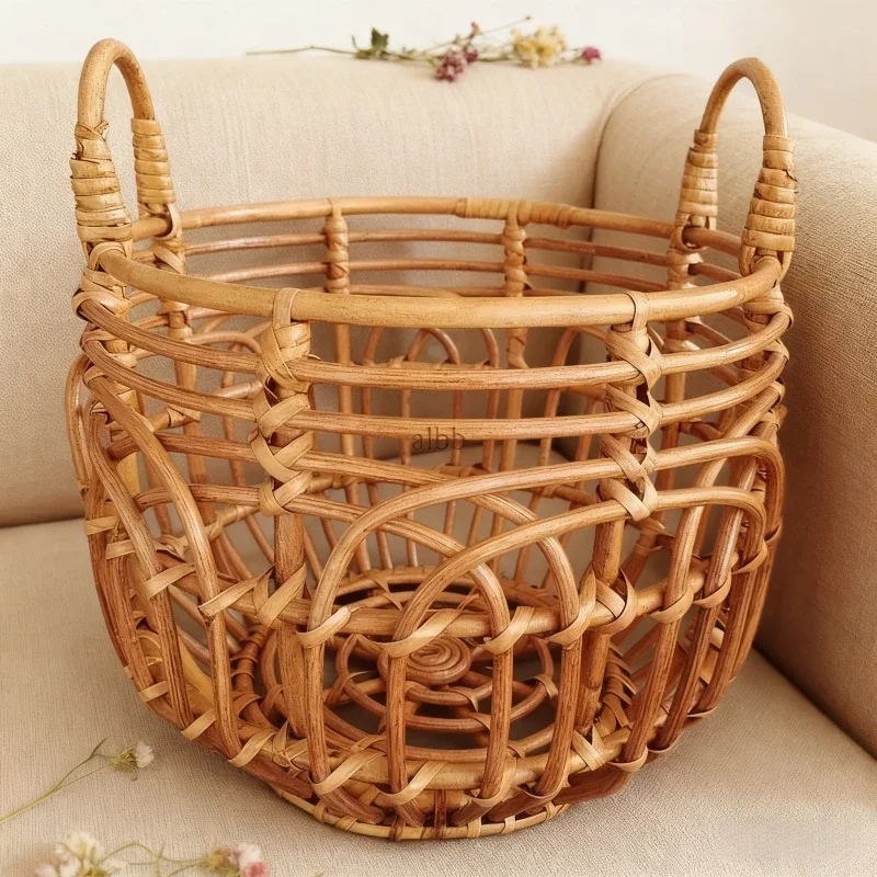 

Плетеная корзина в стиле ретро, игрушка-кукла для новорожденных, реквизит для позирования, аксессуары для студийной съемки, реквизит для фотосессии унисекс, подарки для мальчиков и девочек