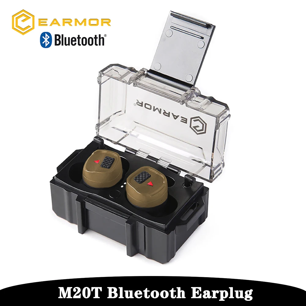 

EARMOR M20T anti-noise earplugs rechargeable,noise reduction rating 26 NRR ,for airsoft hunting noise-canceling tactical headset