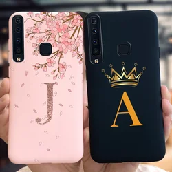 For Samsung Galaxy A9 2018 Case SM-A920F Back Cover Cute Crown Letters Soft Shockproof Funda For Samsung A9 2018 A9s Phone Cases