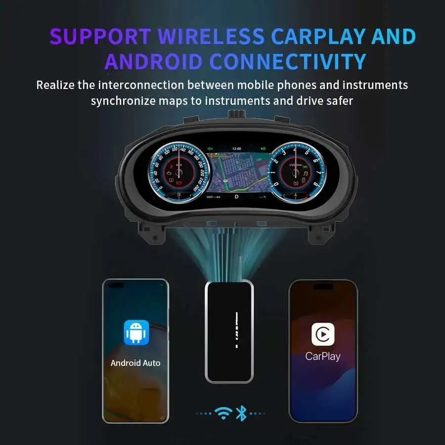 

For Opel Insignia Buick Regal 2014-2019 LCD Instrument Panel Car Digital Gauge Cluster Screen Cockpit Speedometer Carplay 12.3"