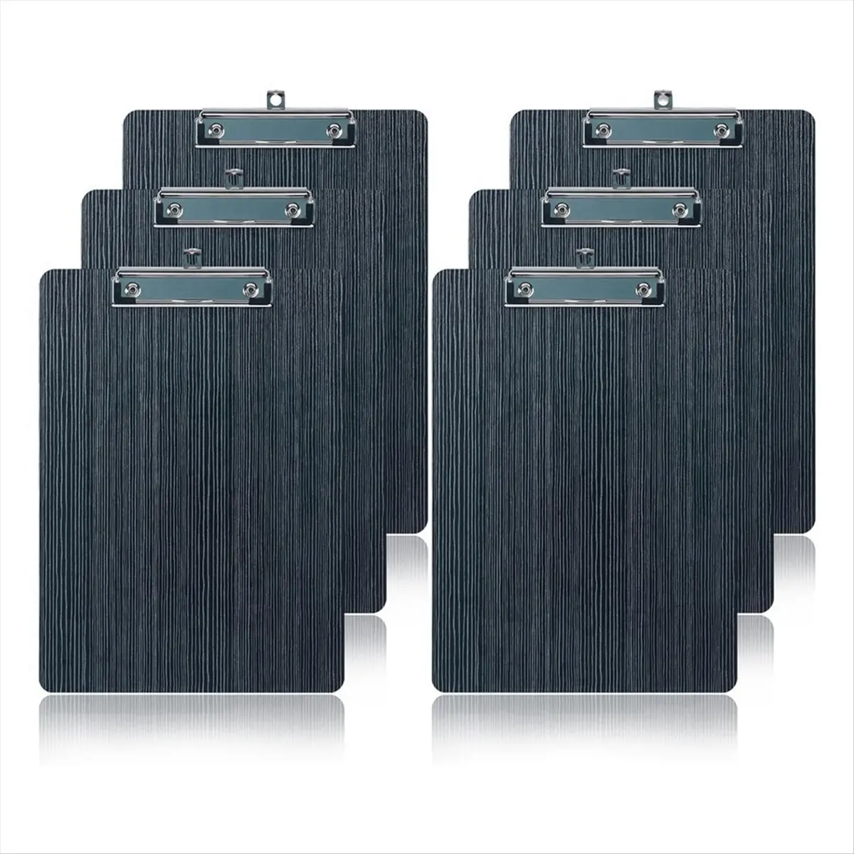 ABFW 6 Pack Clipboard, Wooden Clipboard Clip Board, A5 Letter Size Clipboard, Memo Clipboards, Wood Grain File Clipboards