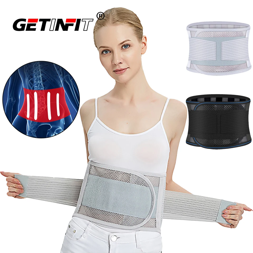 

Mesh Breathable Lumbar Support Trainer Belt Lower Lumbar Orthosis Waist Back Braces Protection Pain Relief Belt Men Women Unisex