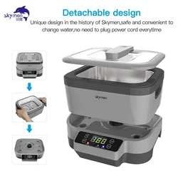 Digital Ultrasonic Cleaner Washer Bath Tank Basket Timing Degas Watches Glasses Jewelry Denture Ultrasound Wave Cleaning Machine