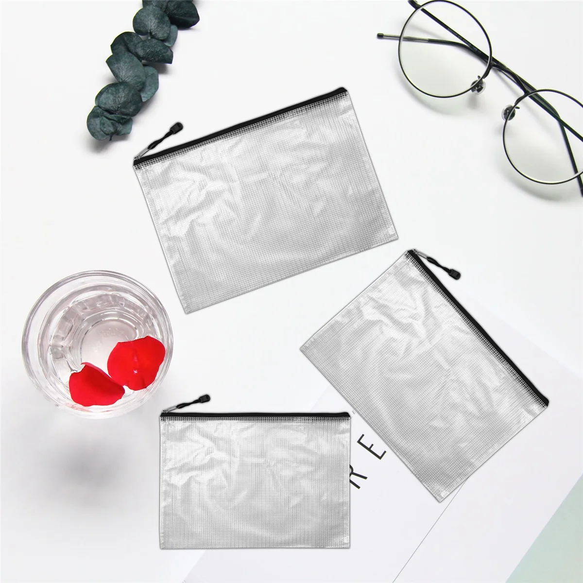 กระเป๋าซิป21แพ็ค (มี7ขนาด) สำหรับที่ใส่ของเพื่อจัดระเบียบอุปกรณ์การเรียนสำนักงาน