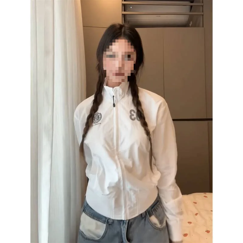 White Open Cardigan Outdoor Sun Protection Jacket Women Summer 2026 New American Loose Casual Sports Thin Top