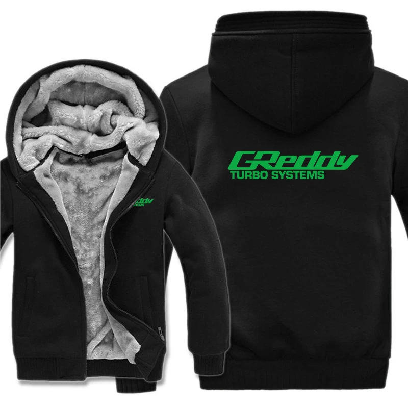GReddy سباق السيارات هوديس الشتاء سميكة الدافئة الصوف سستة الرجال معطف ملابس رياضية GReddy البلوز الشارع الشهير