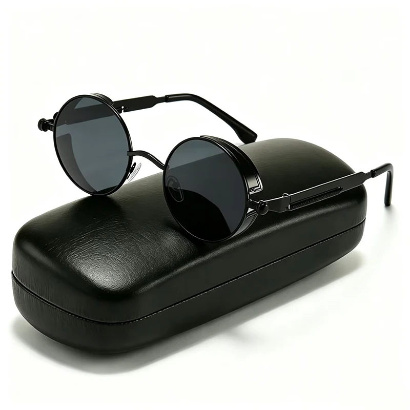 Steampunk Sonnenbrille Für Männer Frauen Runde Rahmen Fahren Outdoor Sport UV400 Sonnenbrille Mode Trend Retro Männlich Weiblich Brillen