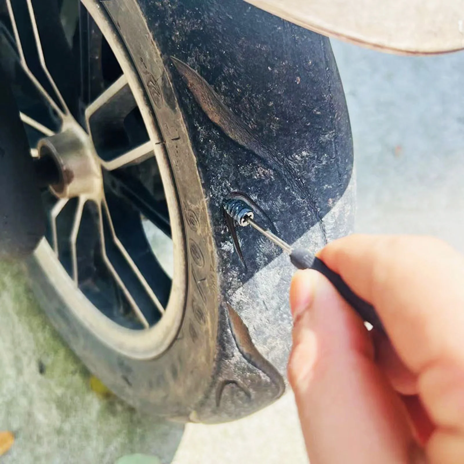 

10pcs Tire Repair Screw Set 1.17/1.27cm Tire Repair Rubber Nail For Bicycle Motor Vehicle Car Outdoor Cycling Repair Accessories