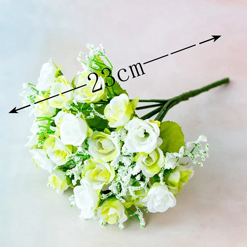 21 Diamond Rose Artificial Bouquet Various Colorful Branches Fake Flowers Office Cafe Hotel Desk Home Wedding Decor