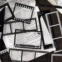 20pcs/pack Film Frame Stickers Waterproof PET Collage Junk Journal DIY Scrapbooking Background Decor Stickers