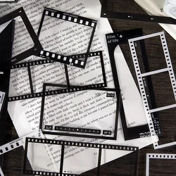 20pcs/pack Film Frame Stickers Waterproof PET Collage Junk Journal DIY Scrapbooking Background Decor Stickers
