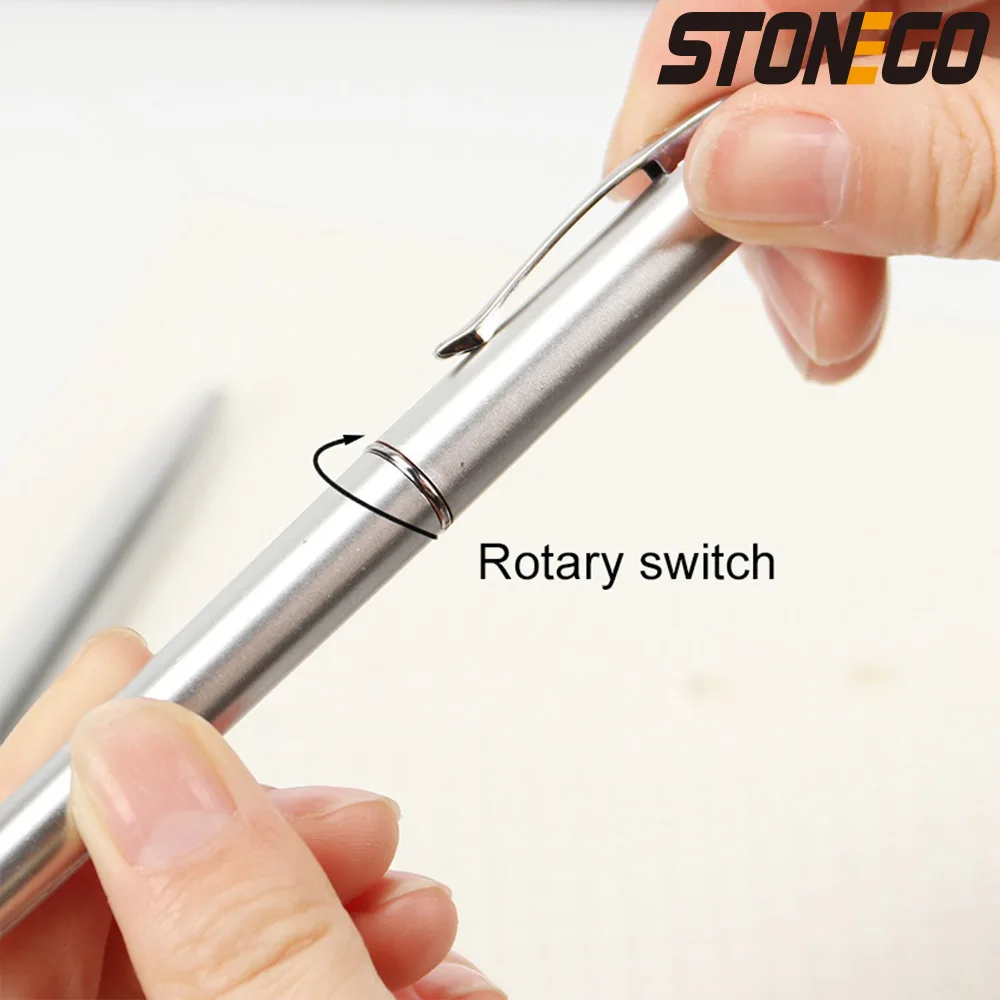 STONEGO-Bolígrafo de tinta Invisible de Material plástico, bolígrafos con luz Uv, bolígrafo mágico secreto, novedad