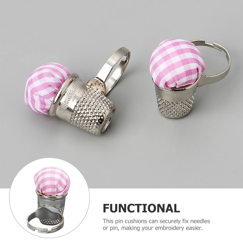 

Finger Thimble Needle Plug Sewing Needles Embroidery Kit Pin Cushion Ring Cushions