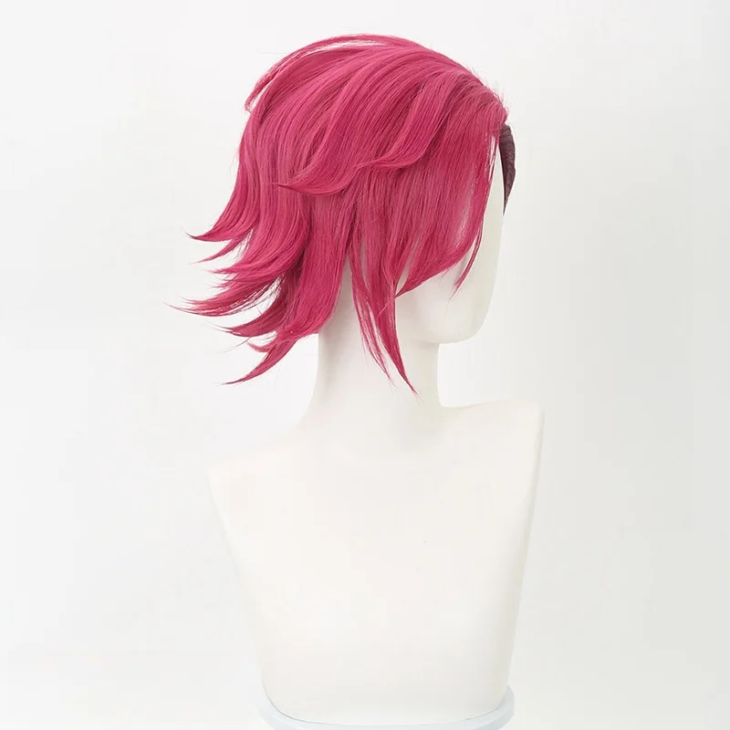 Vi The Piltover Enforcer Cosplay Anime Arcane Wig LOL Hair Halloween Party Prop