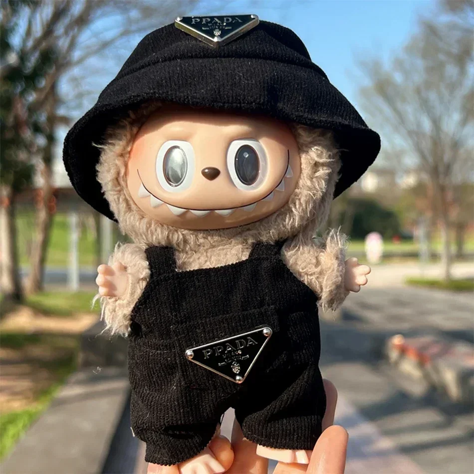 Lovely Overalls For Doll Clothes For 15-17cm Corduroy Labubu Trendy Outfit Accessories Fashion Clothes Set Kid Gift