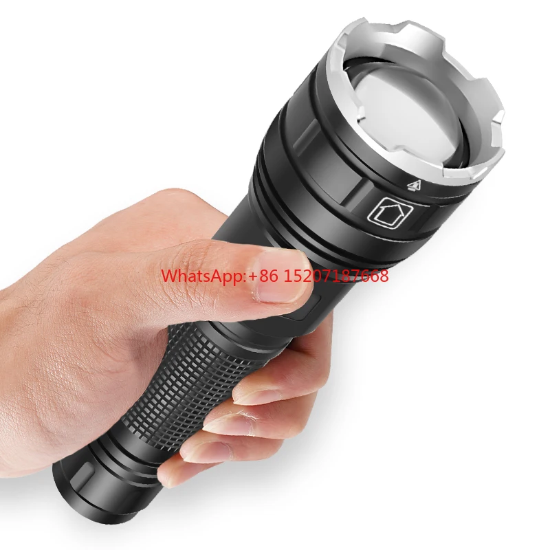 XHP70 Self Defense Flashlight Aluminum Camping Rechargeable Lamps Electric Teaser Personal Defense Lantern 18650 Led Work Light