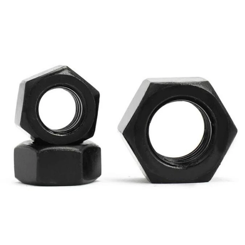 M8 M10 M12 M14 M16 M18 M20 M22 M24 M27 M30  High Strength Carbon Steel Black Fine Teeth Hexagonal Nut Pitch 1.0/1.25/1.5/2mm