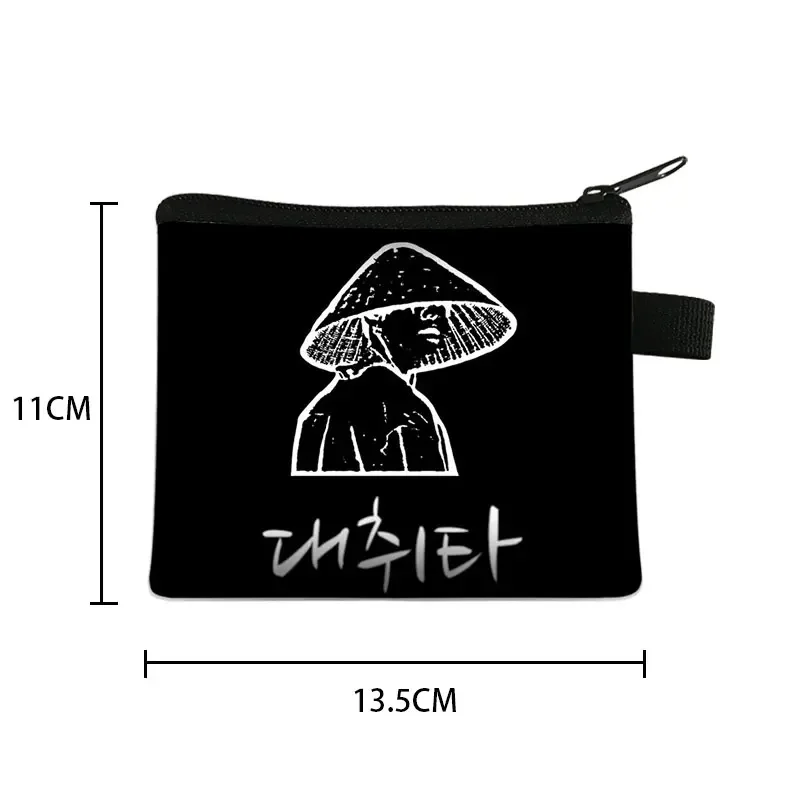 Korean Style AGUST D Print Coin Purse Kpop D2 Daechwita Women Wallet Suga Min Yoongi Credit Card Holder Hip Hop Money Coin Bags