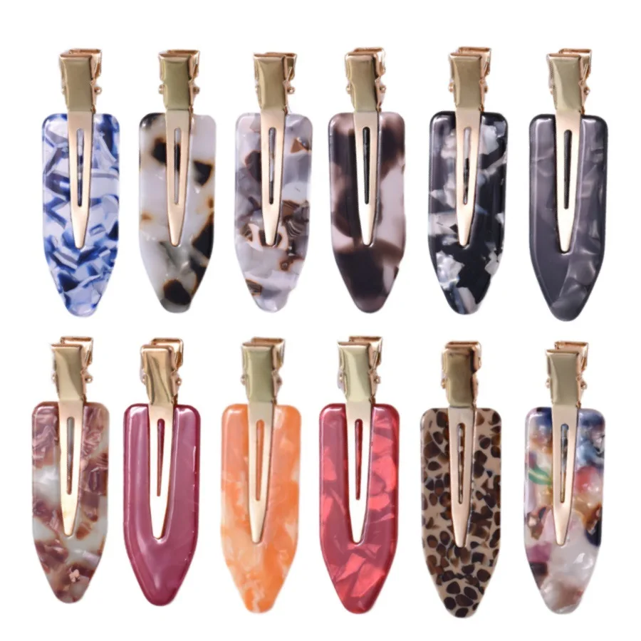 

2/10 шт., леопардовые заколки для волос из ацетата, челка, бесшовные зажимы для макияжа, инструменты для укладки волос, заколки для женщин и девочек, аксессуары для волос