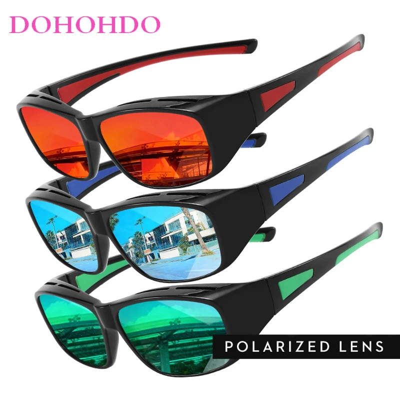 

Square Hiking Night Vision Polarized Goggles Men Women Outdoor Sports Cycling Anti-Glare Photochromic Lenses Sunglasses UV400