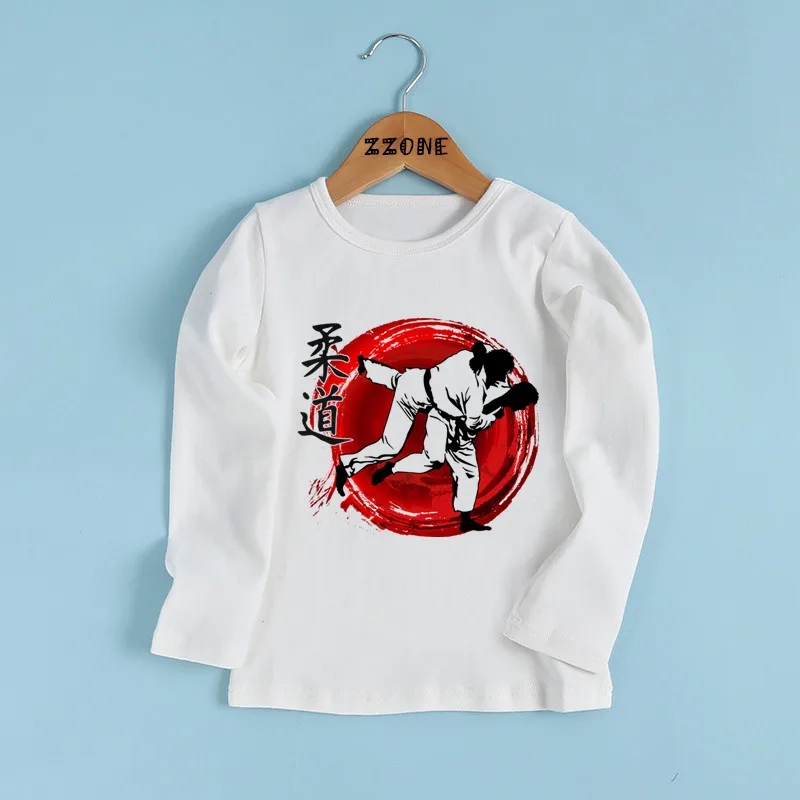 Evolution of a Judo Print Fashion Kids T shirt Casual Children Clothes Spring Autumn Baby Boys Girls Long Sleeve T-shirt,LKP402