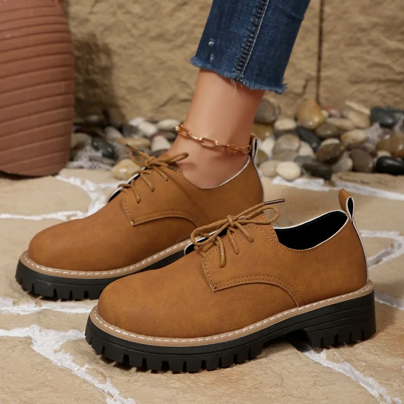 Autumn Women Platform Boots Trend Buckle Walking Comfort Ankle Boots Women Casual Designer Shoes for Women Zapatos De Mujer