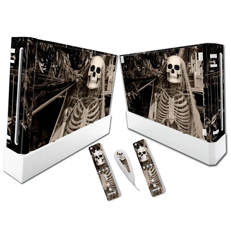 Skull Head Skin Sticker Protector Gaming Console Controller Sticker per Wii Skin cover proteggi la personalizzazione del supporto