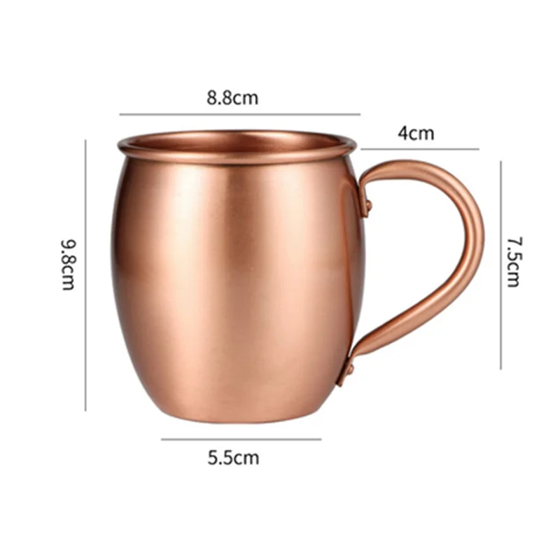 ABUN-3X 530 مللي 100% كوب نحاسي نقي موسكو البغل القدح طبل كوب كوكتيل كوب النحاس النقي مطعم بار كوب المشروبات الباردة ، B #6