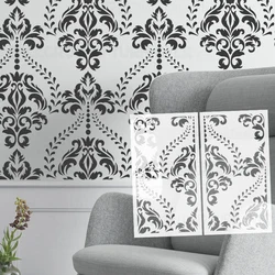 30cm - 70cm Stencil Wall For Painting Decor Plaster Decorative Decors Template Rococo Baroque Retro Luxury Vintage S004