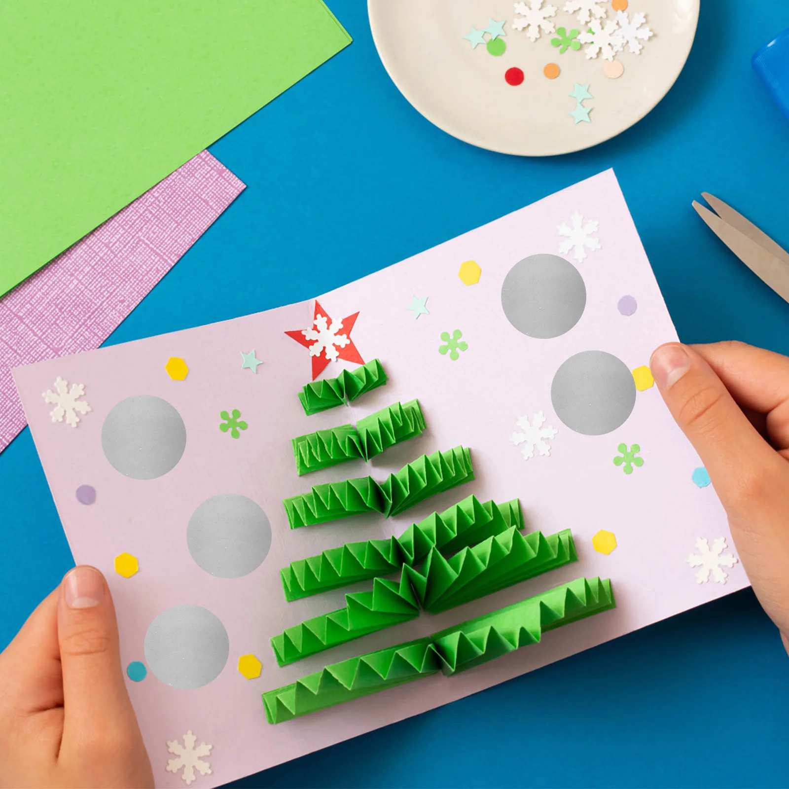 

300Pcs Label Stickers Adhesive Round PVC Tags for Gifts DIY Craft Bookmark Scrapbook Wedding Birthday Decoration