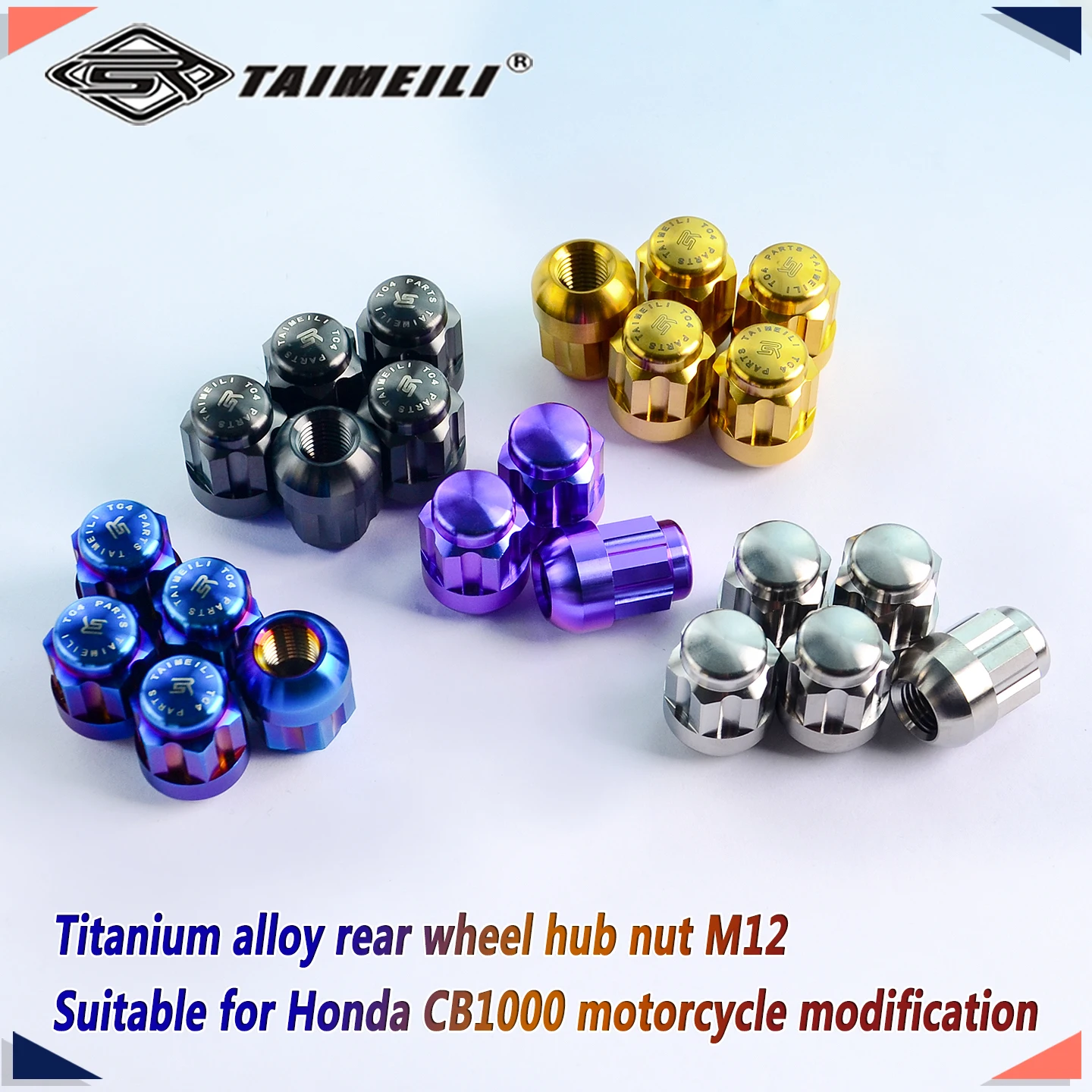 

TAIMEILI Titanium Alloy Rear wheel hub Nut M12 Used for HondaCB1000 Motorcycle Modification, Repair and Replacement