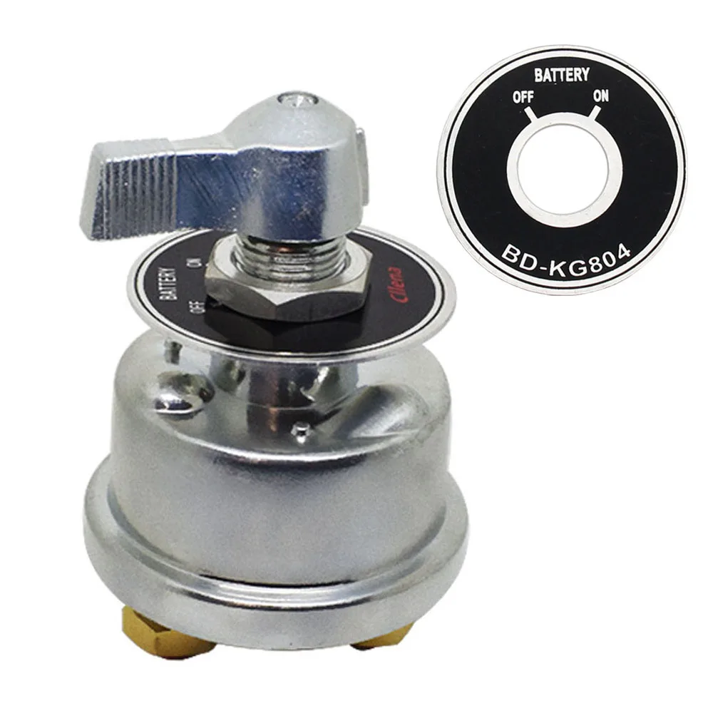 

12V/24V Master Battery Disconnect Switch Zinc Alloy Silver 110x67x67mm 420g High Current Power Cutoff Isolator for Car RV UTV