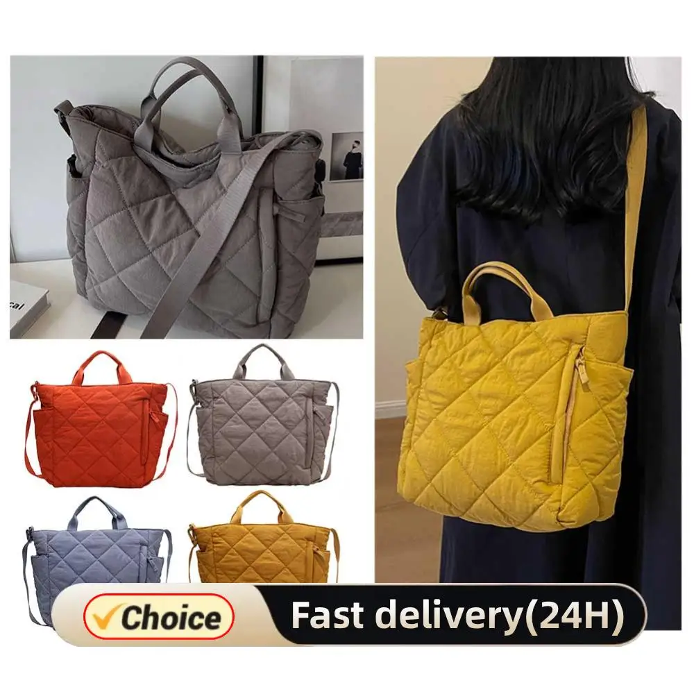 

Женская стеганая сумка через плечо с мягкой подкладкой, зимняя однотонная сумка-тоут, пушистая мягкая женская сумка на плечо, большая вместительная сумка, дизайнерская сумка