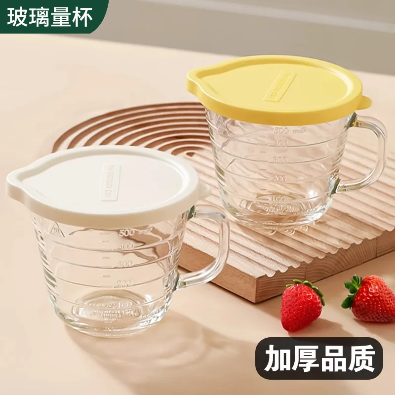Heatproof Glass Mixing Bowl Set with Handle & Spout 1