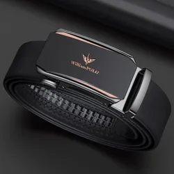 Men's Business Belt Fashion Genuine Leather Automatic Buckle Belt Personalized High end Belt