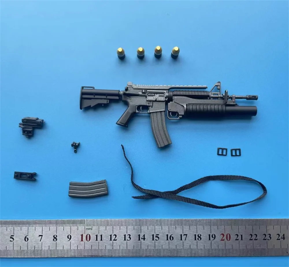 1/6 มินิไทม์ M043 ทหารสมัยใหม่ US. 101st Action Figure Mini Toys WeaponS Model M4 Clips Sling PVC วัสดุไม่ใช่ของจริงสำหรับแฟนๆ