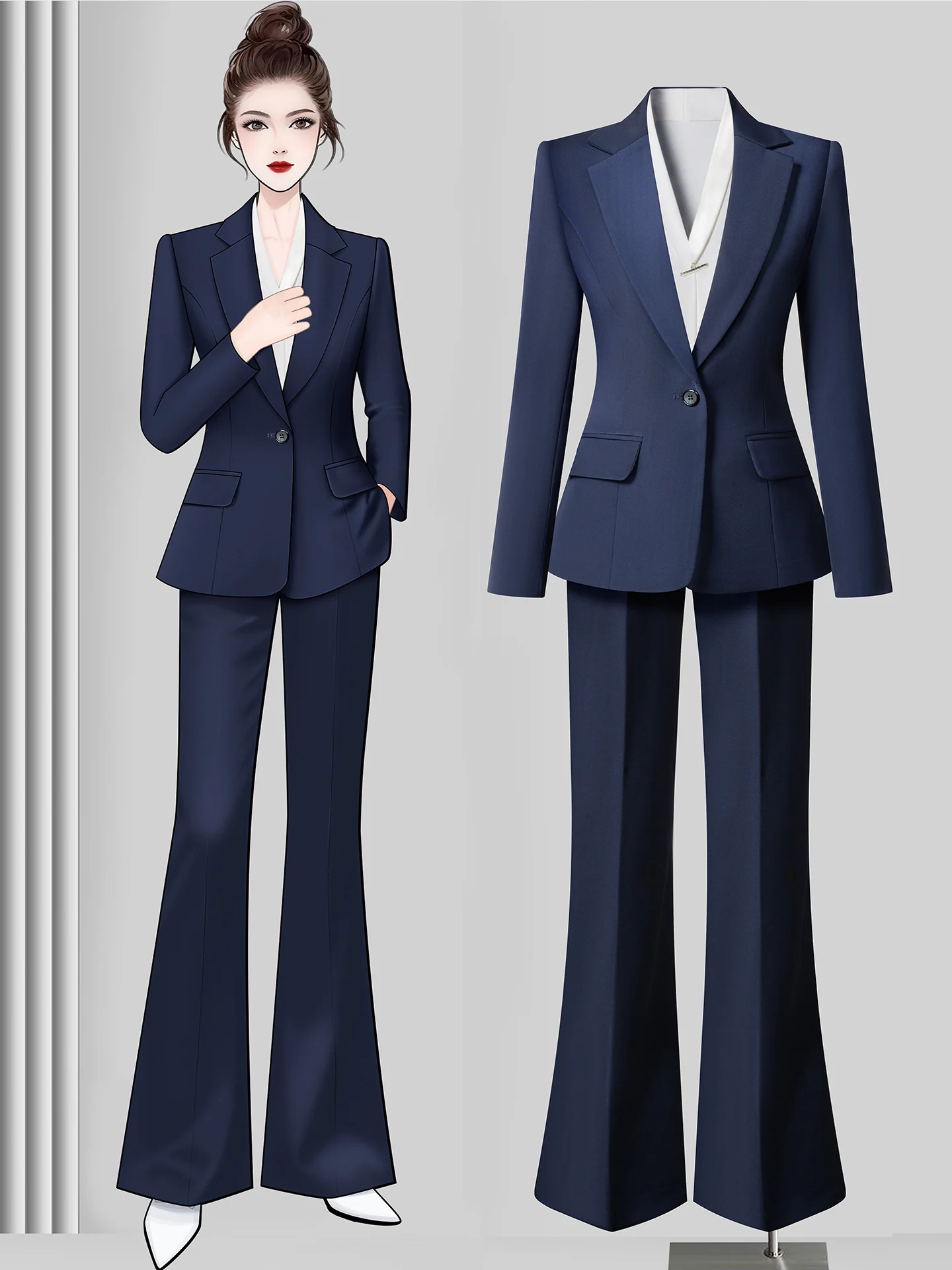 

Professional Women's Suit Set Formal Interview Workwear Small Size High-End Feelings Career Girls' Business Outfit
