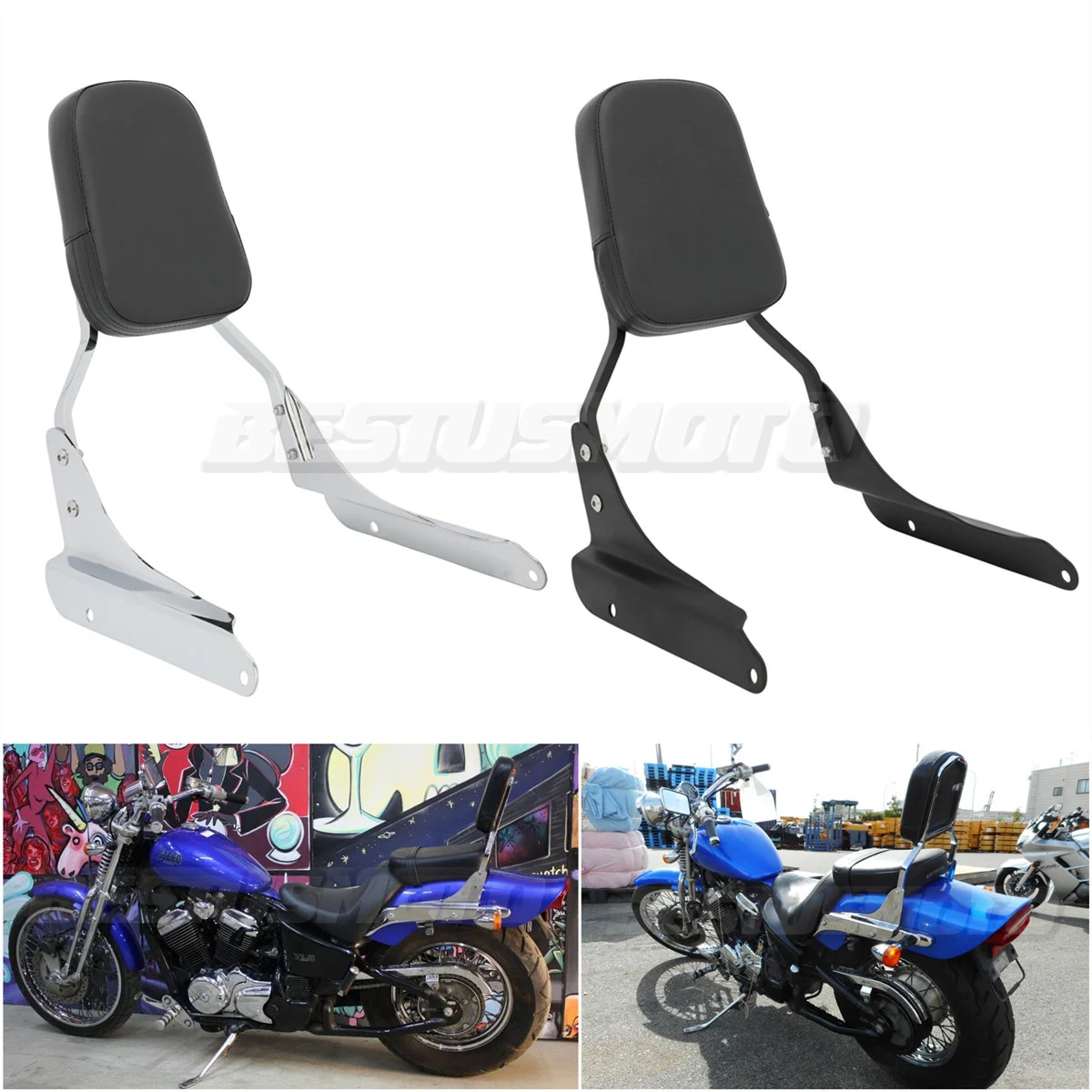 

Motorcycle Backrest Sissy Bar For Honda Shadow 600 VT600 VLX600 1998 1999 2000 2001 2002 2003 2004 2005 2006 2007 2008