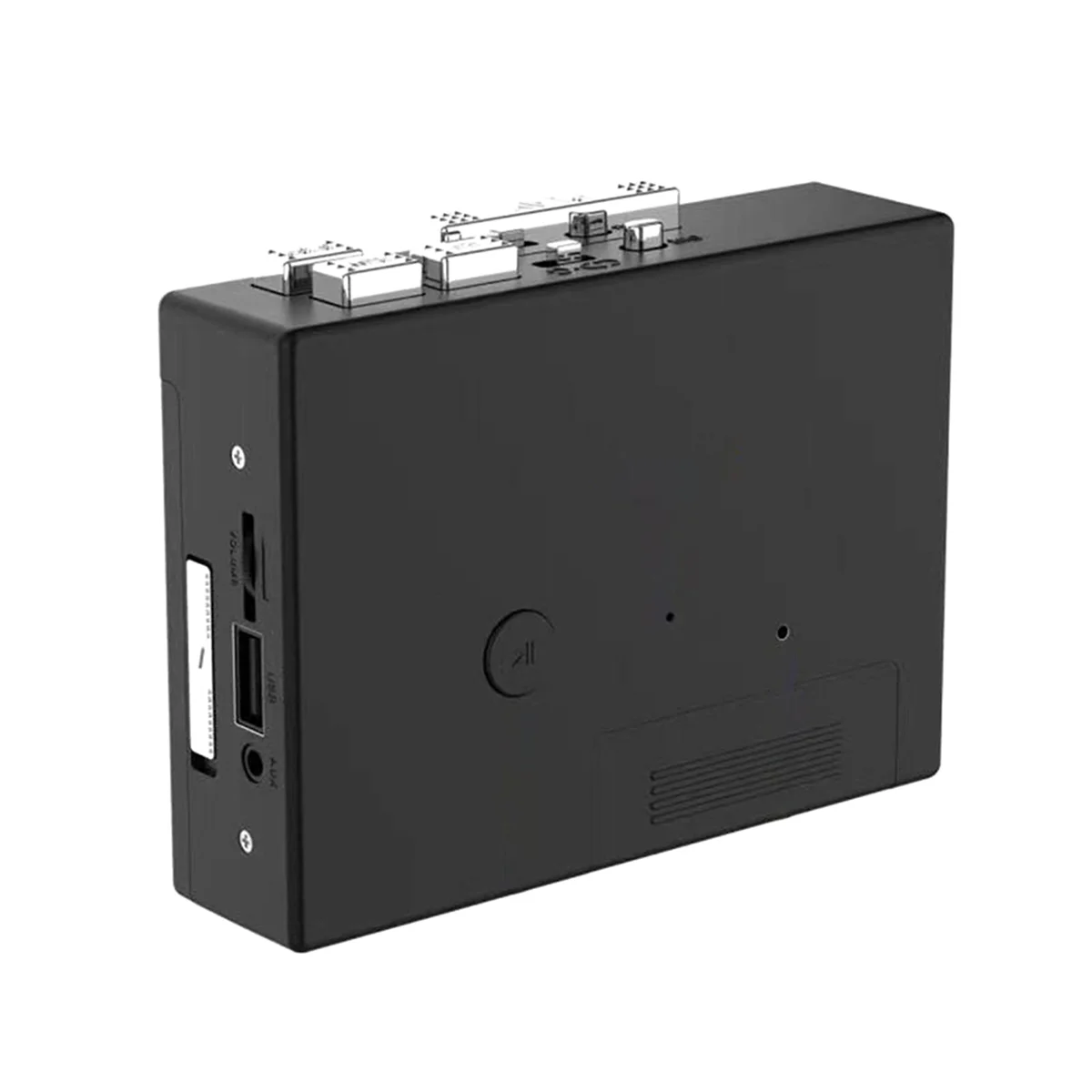 SMIEA Reprodutor de cassetes de som estéreo completo U Disk DC 5V 128KPS USB2.0 Leitor de fita de som binaural para aprendizagem de idiomas musicais em casa