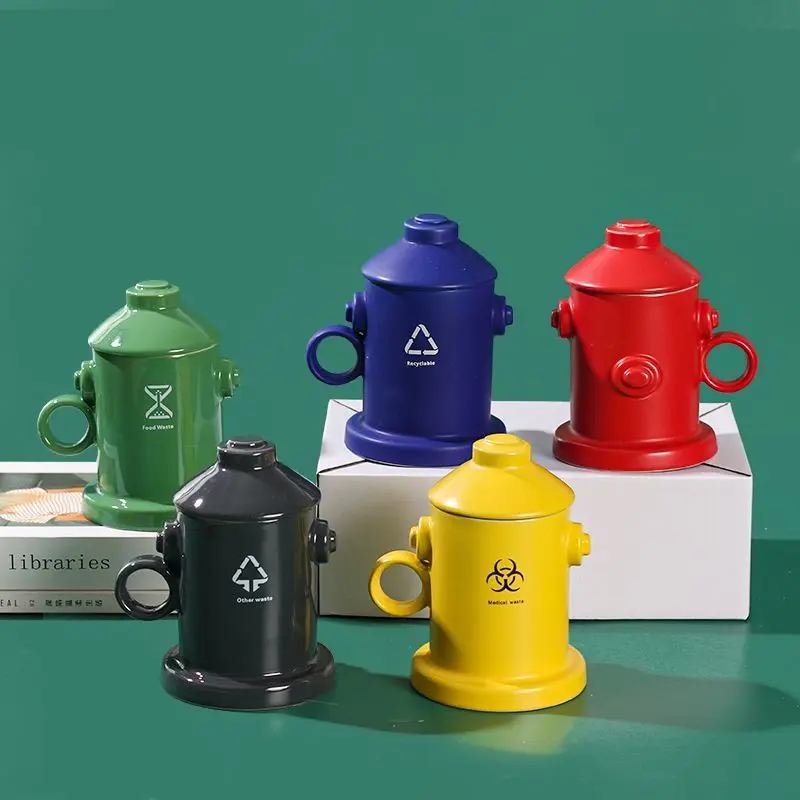 Fire Hydrant Ceramic Cups Ins with High Aesthetic Value, Bizarre Cup, Minimalist Water Cup, Birthday Gift Mug Drinkware