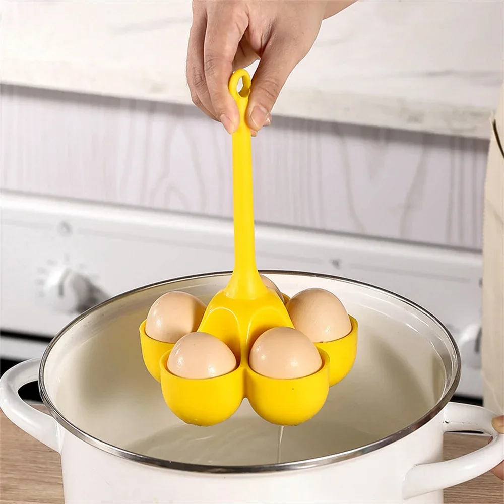 Egg Poachers, Store and Serve Egg Holder, Boiled Egg Cooker for Making Soft, Holds 5 Eggs for Easy Cooking and Fridge Storage