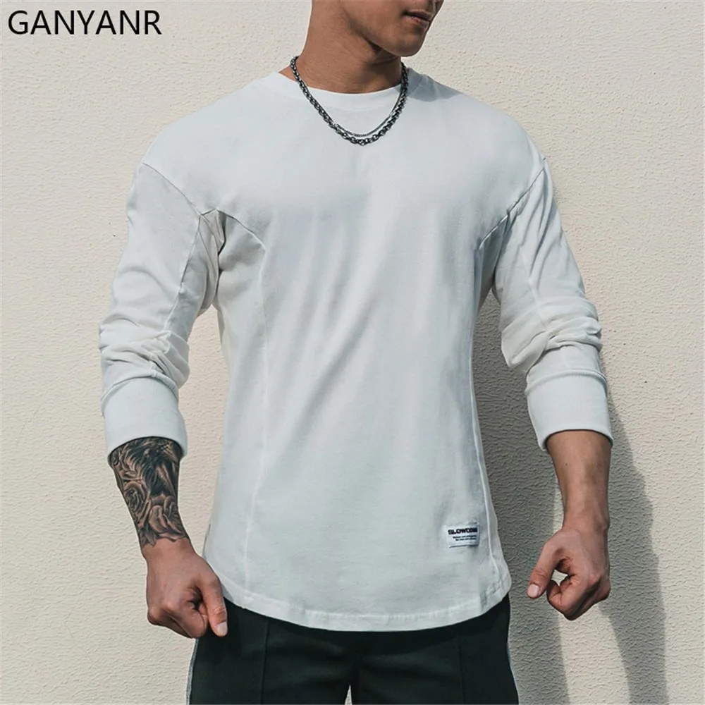 

GANYANR Sports Sweater Men Pullover Tracksuit Basketball Tennis Workout Training Exercise Bodybuilding Long Sleeve Winter Gym