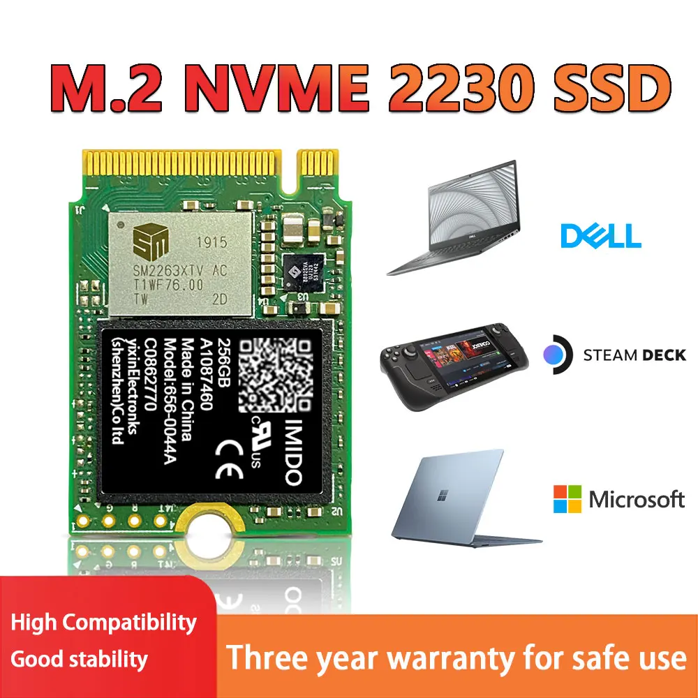 2230 Pcie Nvme M 2 SSD 2tb Solid State Drive Compatible With Laptop Dell/STEAM DECK/Micro SURFACE/Replace BG4 SN530 520 PM991